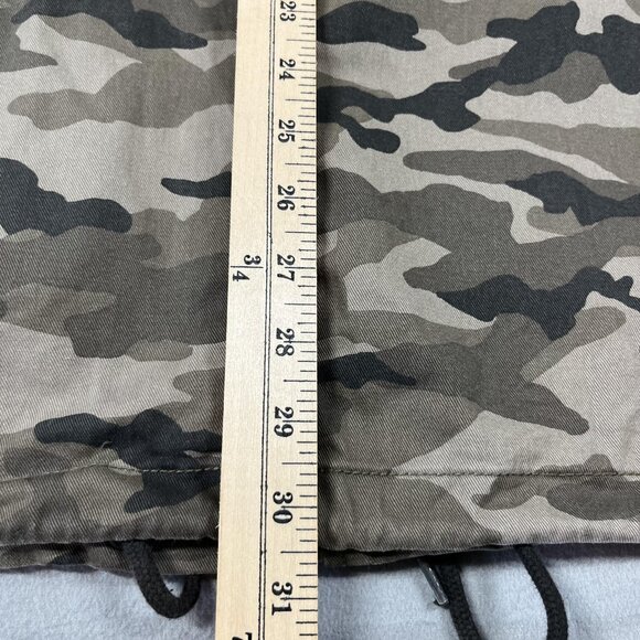 H&M Divided Jacket Mens Large Camo Hooded Military Field Utility Zip 4 Pocket - Picture 6 of 15